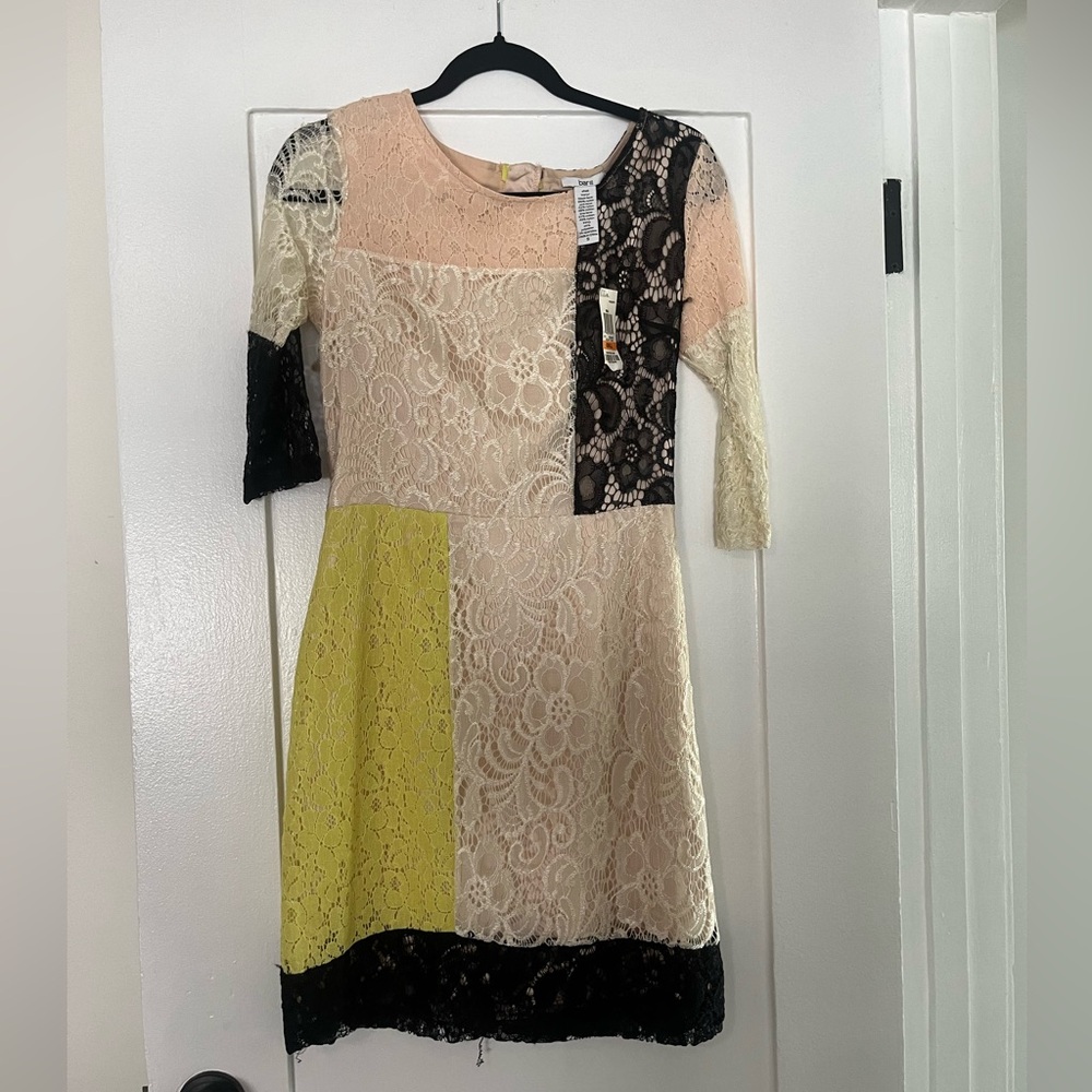 Bar III color block lace dress